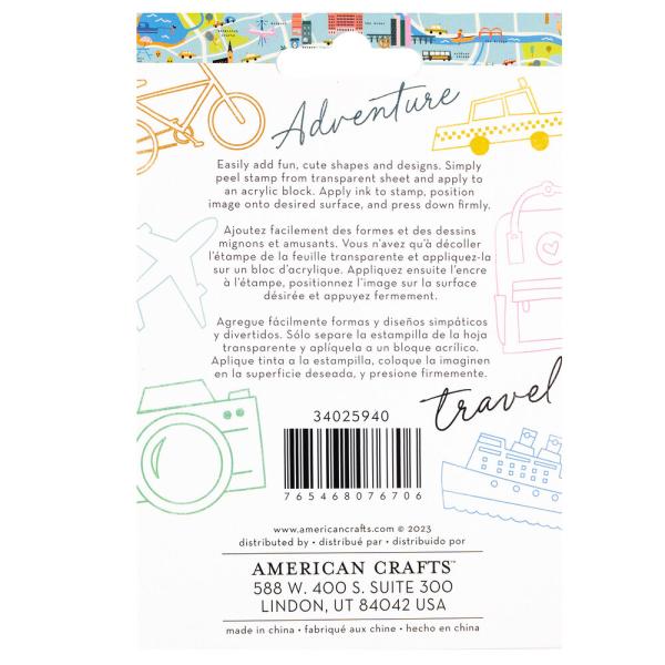 American Crafts - Stempelset "Coast-to-Coast" Clear Stamps