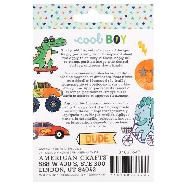 American Crafts - Stempelset "Cool Boy" Clear Stamps