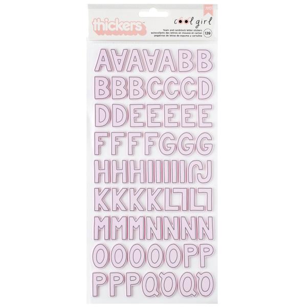 American Crafts - Aufkleber "Cool Girl" Thickers Alpha Sticker