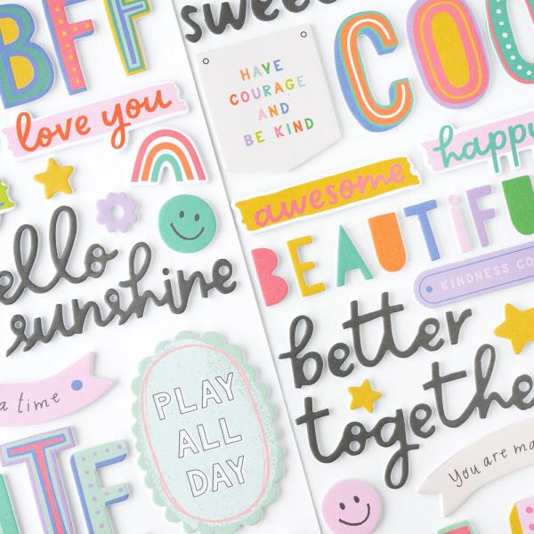 American Crafts - Aufkleber "Cool Girl" Thickers Phrase Sticker