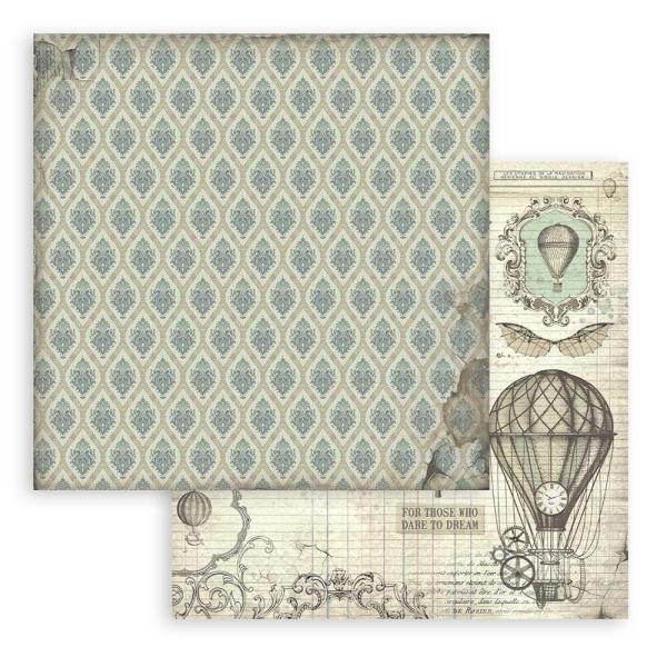 Stamperia - Designpapier "Voyages Fantastiques" Paper Pack 12x12 Inch - 10 Bogen