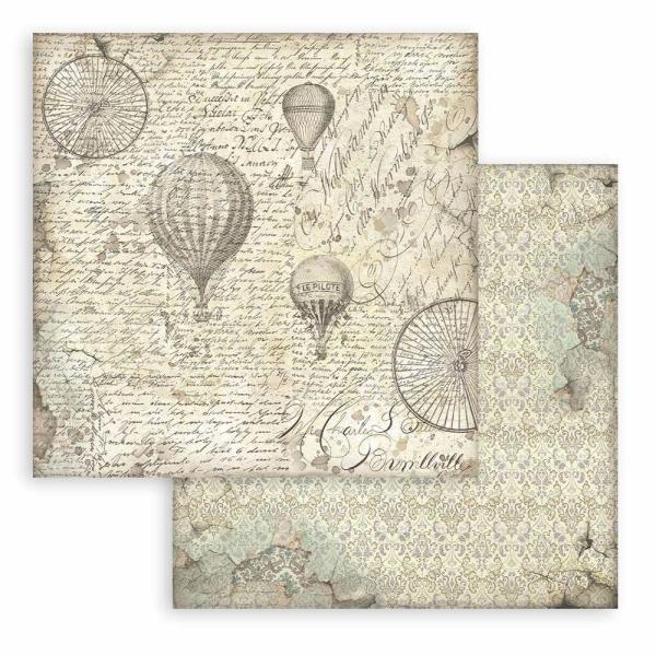 Stamperia - Designpapier "Voyages Fantastiques" Paper Pack 8x8 Inch - 10 Bogen