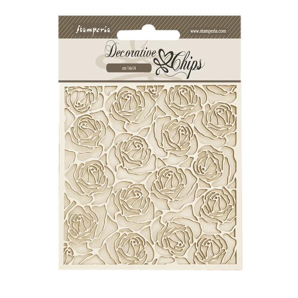 Stamperia - Holzteile 14x14 cm "Pattern" Decorative Chips