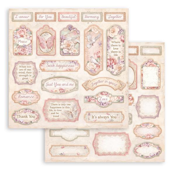 Stamperia - Designpapier "Romance Forever" Paper Pack 8x8 Inch - 10 Bogen