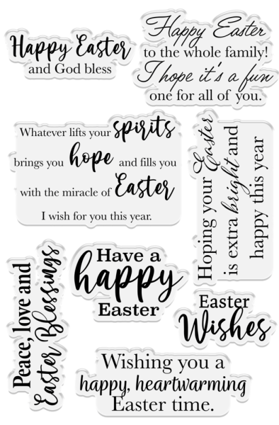 Crafters Companion - Stempelset "Easter Blessings" Clear Stamps