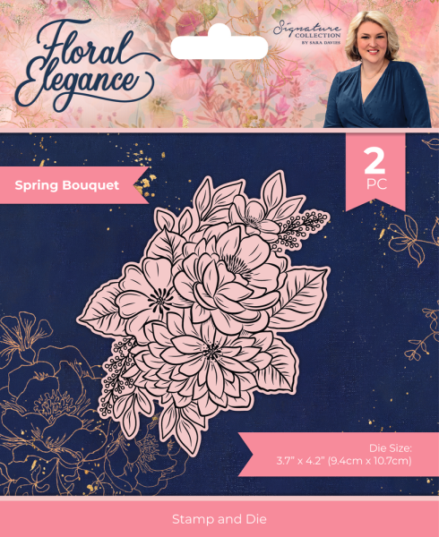 Crafters Companion - Stempelset & Stanzschablone "Spring Bouquet" Stamp & Dies