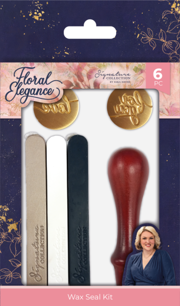 Crafters Companion - Wachssiegel "Floral Elegance" Wax Seal Kit