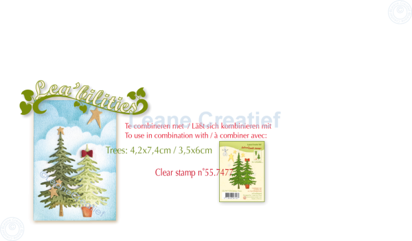 Leane Creatief - Stanzschablone "Christmas Trees" Lea’bilitie Dies