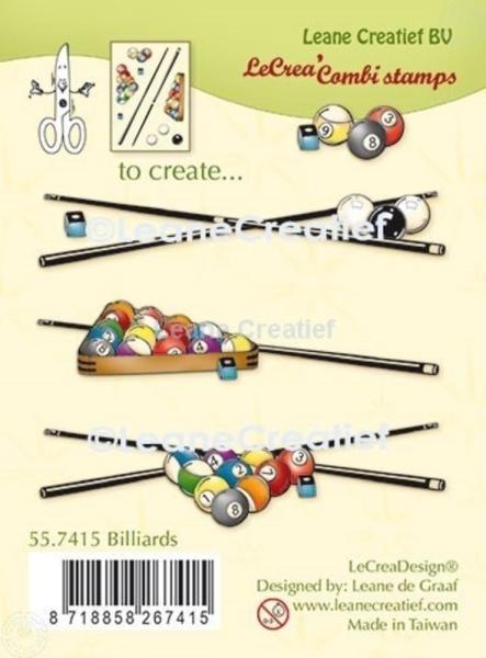 Leane Creatief - Stempelset "Billiards" Combi Clear Stamps