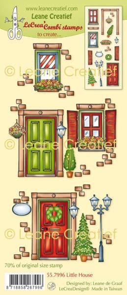 Leane Creatief - Stempelset "Little House" Combi Clear Stamps