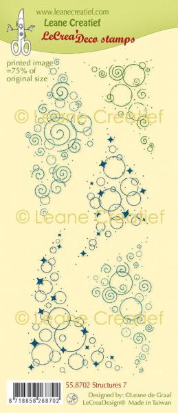 Leane Creatief - Stempelset "Structures Nº 7." LaCrea Deco Clear Stamps