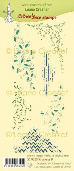 Leane Creatief - Stempelset "Structures 8" LeaCrea Deco Clear Stamps