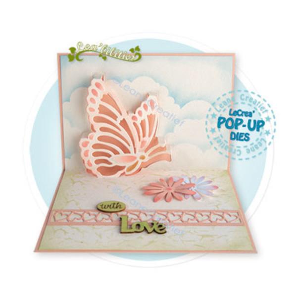 Leane Creatief - Stanz - und Prägeschablone "Pop-Up Butterfly" Cut & Emboss Dies