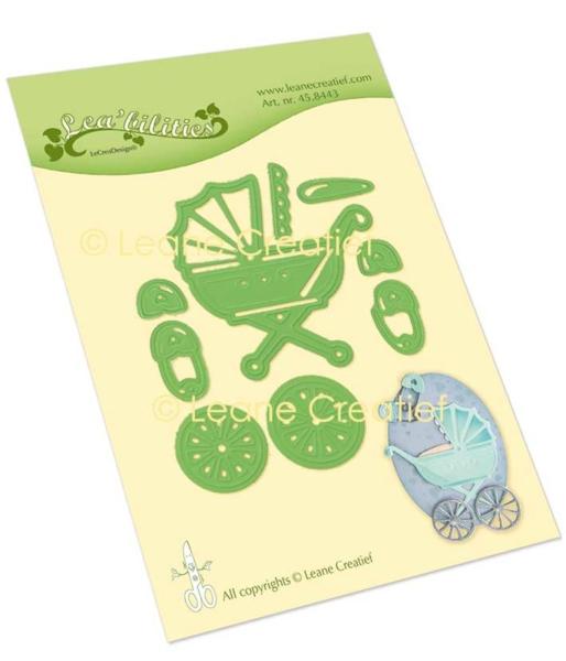 Leane Creatief - Stanz - und Prägeschablone "Baby Carriage" Cut & Emboss Dies