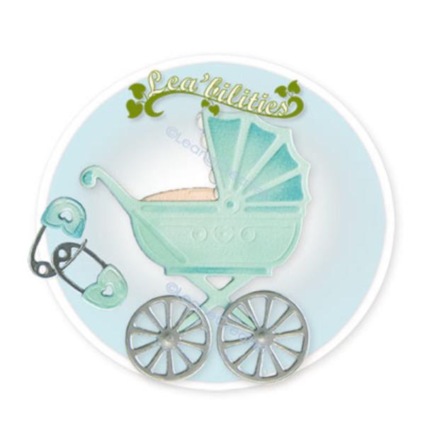 Leane Creatief - Stanz - und Prägeschablone "Baby Carriage" Cut & Emboss Dies