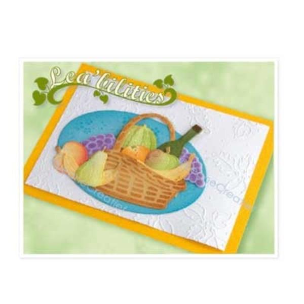 Leane Creatief - Stanz - und Prägeschablone "Fruit Picnic Basket" Cut & Emboss Dies