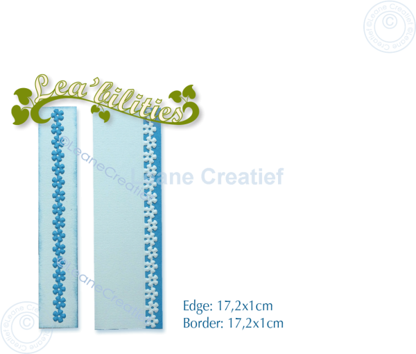 Leane Creatief - Stanzschablone "Flowers" Card Edge & Border Dies