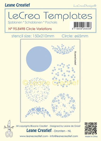 Leane Creatief - Schablone "Circle Variations" Stencil - Layering Template