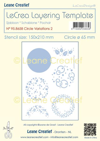 Leane Creatief - Schablone "Circle Variations Nº 2" Stencil - Layering Template