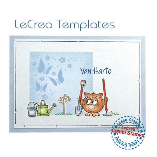 Leane Creatief - Schablone "Square-Corner Variations" Stencil - Layering Template