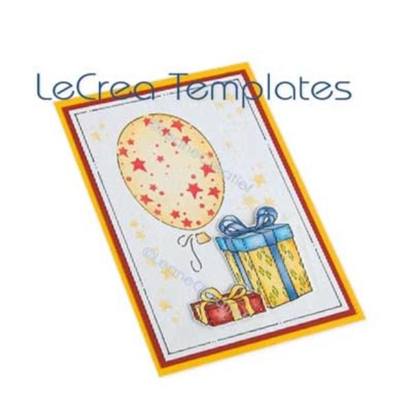 Leane Creatief - Schablone "Balloon" Stencil - Layering Template