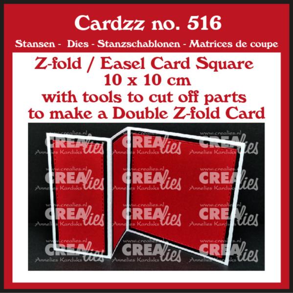 Crealies - Stanzschablone "No. 516 (Double) Z-fold / Easel Card Square" Cardzz Dies