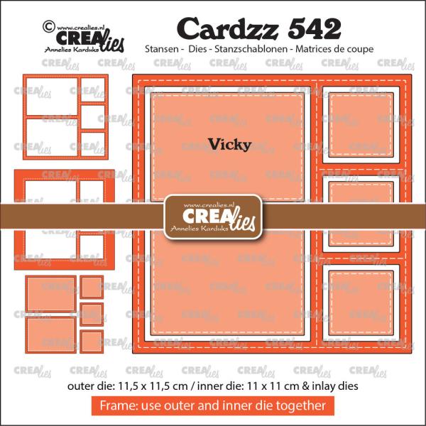 Crealies - Stanzschablone "No.542 Frame & Inlays Vicky" Cardzz Dies