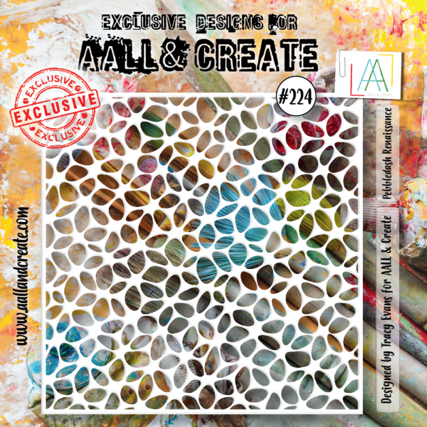 AALL and Create - Schablone 6x6 Inch "Pebbledash Renaissance "Stencil