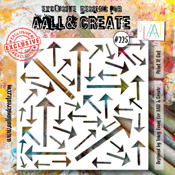 AALL and Create - Schablone 6x6 Inch "Point It Out "Stencil