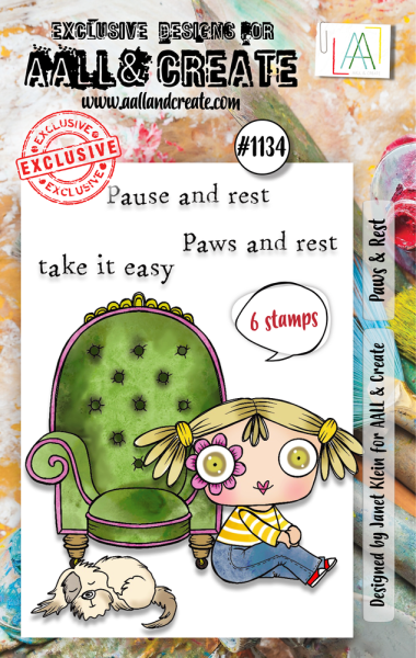 AALL and Create - Stempelset A7 "Paws & Rest" Clear Stamps, Sessel