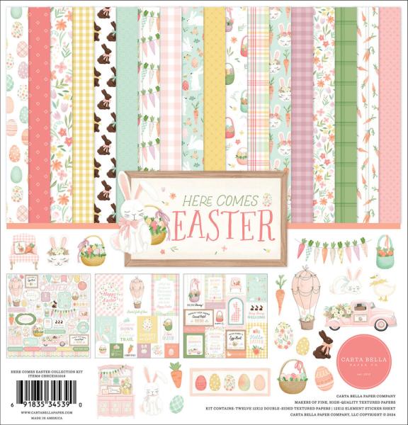 Carta Bella - Designpapier "Here Comes Easter" Collection Kit 12x12 Inch - 12 Bogen  