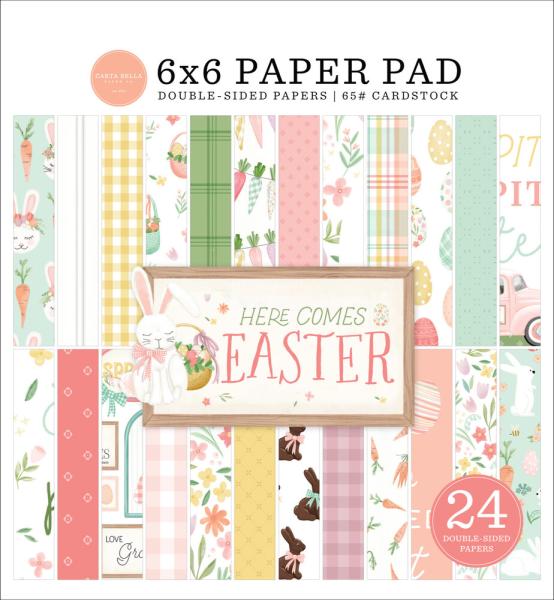 Carta Bella - Designpapier "Here Comes Easter" Paper Pad 6x6 Inch - 24 Bogen