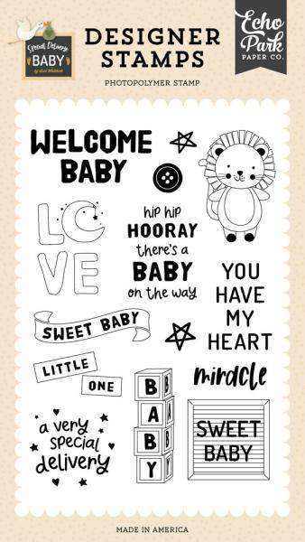 Echo Park - Stempelset "Baby Blocks Clear" Clear Stamps