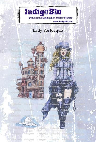 IndigoBlu - Gummistempel Set "Lady Fortescue" A6 Rubber Stamp