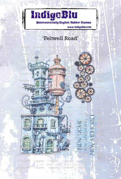 IndigoBlu - Gummistempel Set "Feltwell Road" A6 Rubber Stamp