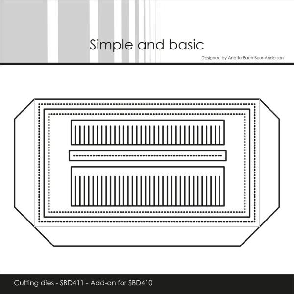 Simple and Basic - Stanzschablone 13,5x7,5cm "Add-On for Cute Bag #SBD410" Dies