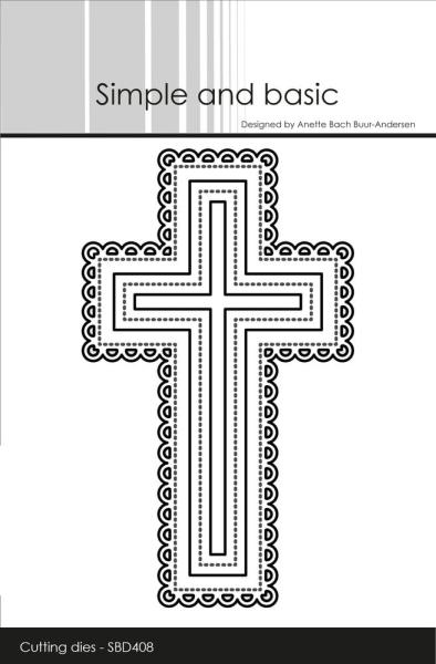 Simple and Basic - Stanzschablone 6,5x11cm "Lace Edge - Crosses" Dies