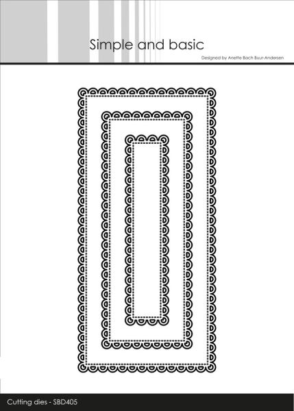 Simple and Basic - Stanzschablone 7x14,5cm "Lace Edge - Mini Slim" Dies