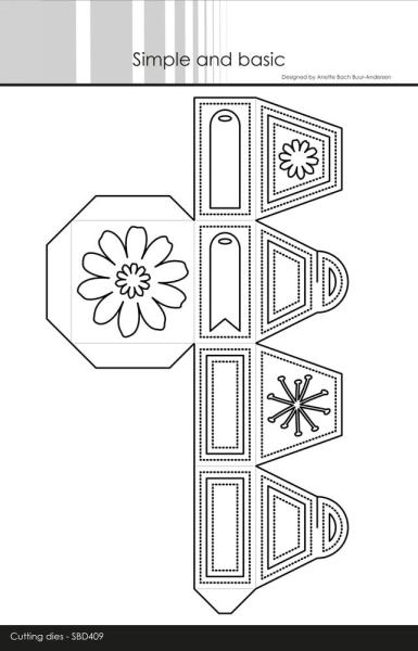 Simple and Basic - Stanzschablone 12,3x21cm "Square Flowerbox" Dies