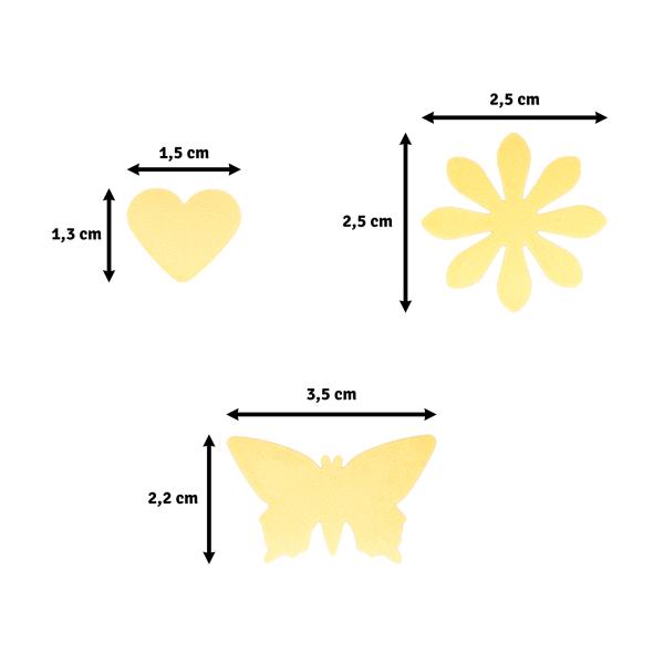 Vaessen Creative - 3 Motivstanzer "Herz Blume Schmetterling"