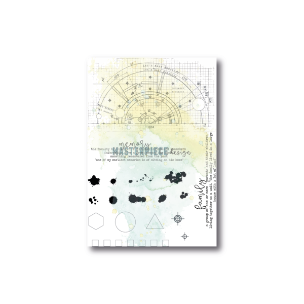 Masterpiece Design - Stempelset "Blueprint Splatters" Memory Planner Clear Stamps