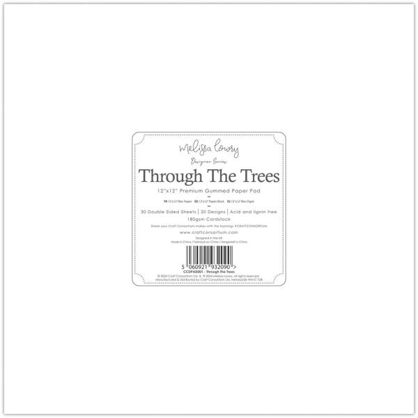 Craft Consortium - Designpapier "Through The Trees" Paper Pad 12x12 Inch - 30 Bogen