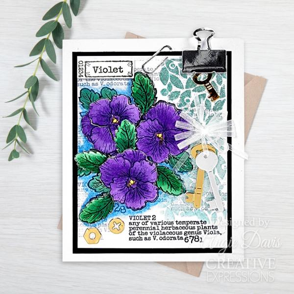 Woodware - Stempelset "Mini Violet" Clear Stamps Design by Francoise Read