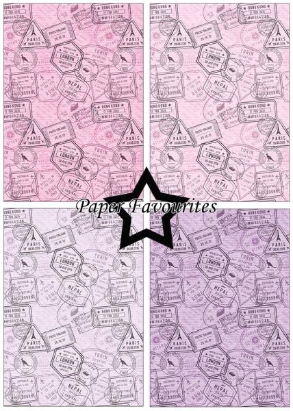 Paper Favourites - Designpapier "Postage Stamp 1" Paper Pack A5 - 24 Bogen