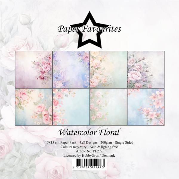 Paper Favourites - Designpapier "Watercolor Floral" Paper Pack 6x6 Inch - 24 Bogen