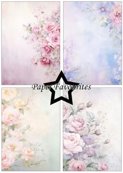 Paper Favourites - Designpapier "Watercolor Floral" Paper Pack A5 - 24 Bogen