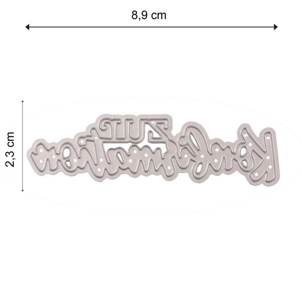 Mundart - Stanzschablone 8,90x2,30cm "zur Konfirmation" Dies