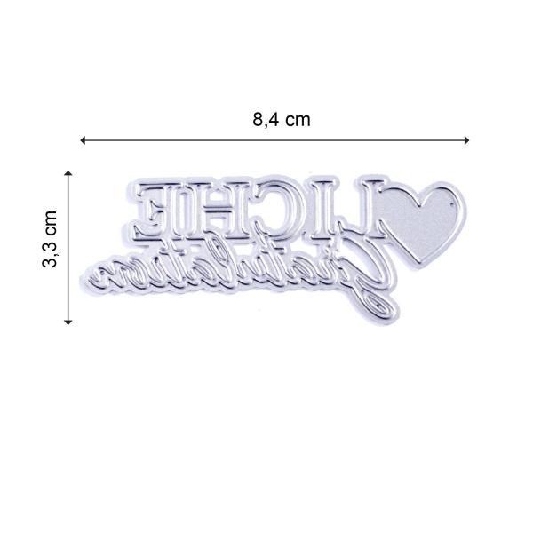 Mundart - Stanzschablone 8,40x3,30cm "herzliche Gratulation" Dies