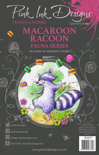 Pink Ink Designs - Stempelset "Macaroon Racoon" Clear Stamps