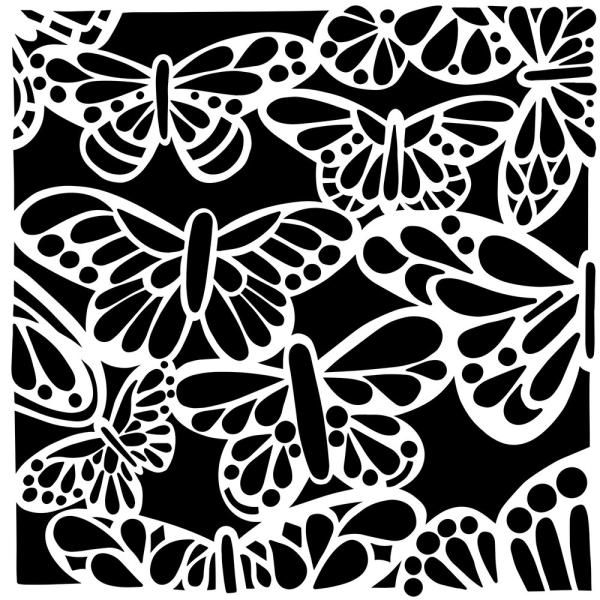 The Crafters Workshop - Schablone 6x6 Inch "Butterfly Bounty" Stencil